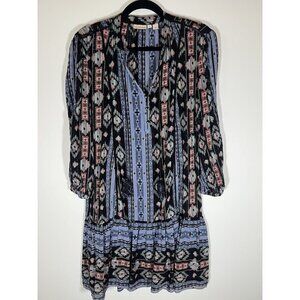 Anthropologie Holding Horses Winter moon boho western tiered dress aztec M